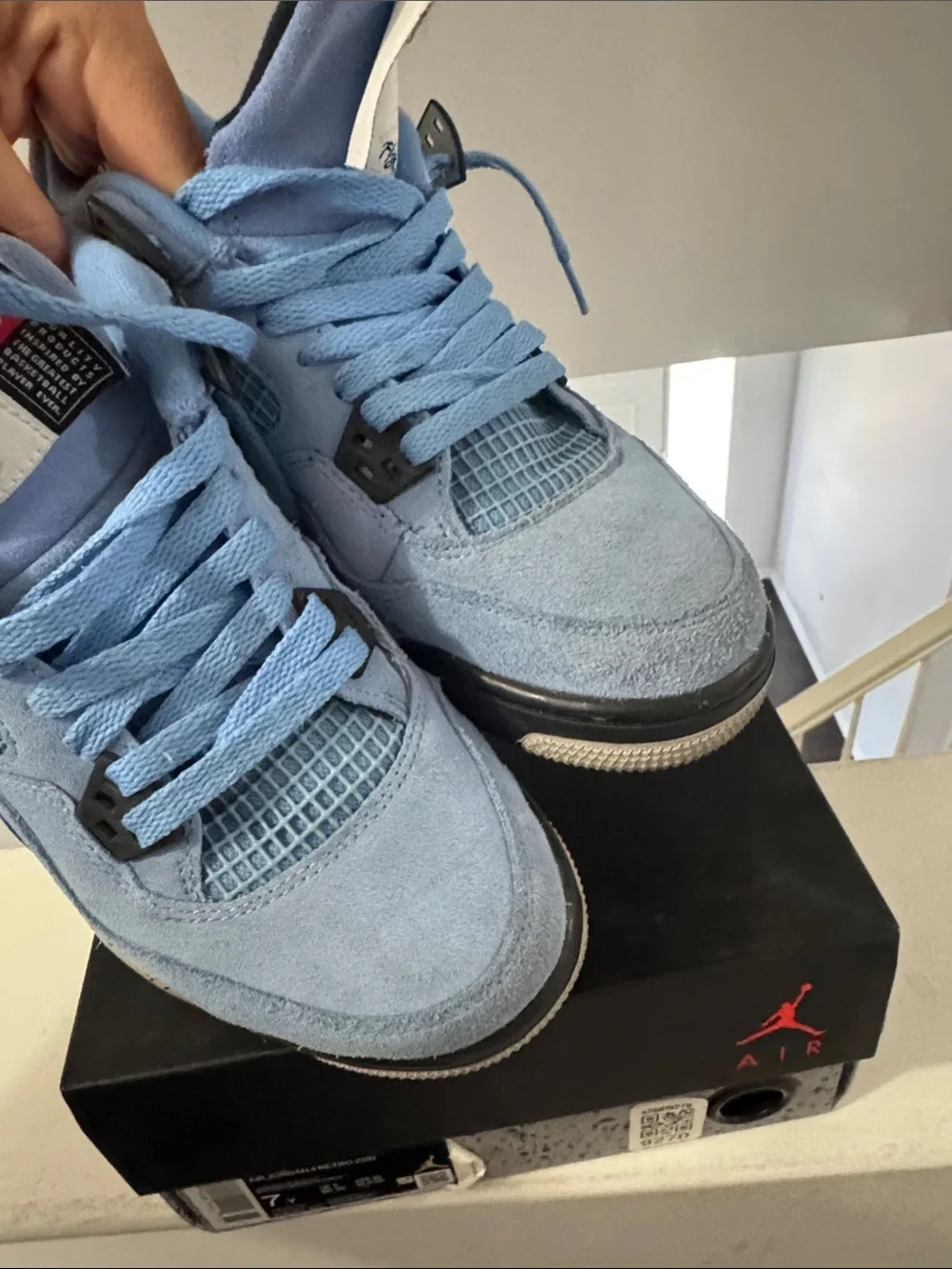 Nike Air Jordan 4 Retro (GS) Black/Blue Box Label